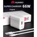 66W Fast Charging USB Wall Charger Power Adapter for Huawei Mate 40/P40 Pro/nova 8 SE - CN Plug.