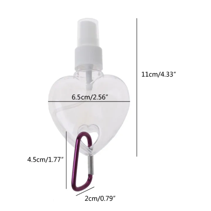 5Pcs%2050ml%20Reusable%20Portable%20Heart%20Spray%20Bottle%20Hand%20Sanitizer%20Travel%20Small%20Size%20Mister%20Holder%20Keychain%20Carriers%20-%20Image%205
