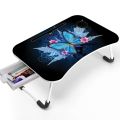 Multi-Function printed Computer Laptop Desk Table With Drawer laptop pc stand table for bed mini portable table. 