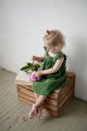 Premium Quality - Baby Girls Linen Dress Summer Solid Spaghetti Strap Sleeveless Kids Girls Clothing - Couture - High-end.