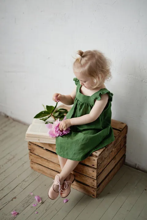 Premium%20Quality%20-%20Baby%20Girls%20Linen%20Dress%20Summer%20Solid%20Spaghetti%20Strap%20Sleeveless%20Kids%20Girls%20Clothing%20-%20Couture%20-%20High-end%20-%20Image%202