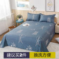 O1 Bed Sheet Single Piece Student Dormitory Single Double Bed 1.5m Pure Water Washed Quilt Sheet Fresh Floral Summer I.