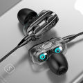 3.5mm Jack Wired Headphones 6D HiFi Bass Stereo Gaming Earphone Handsfree Noise Cancelling Earbuds In-ear Headset With Mic. 