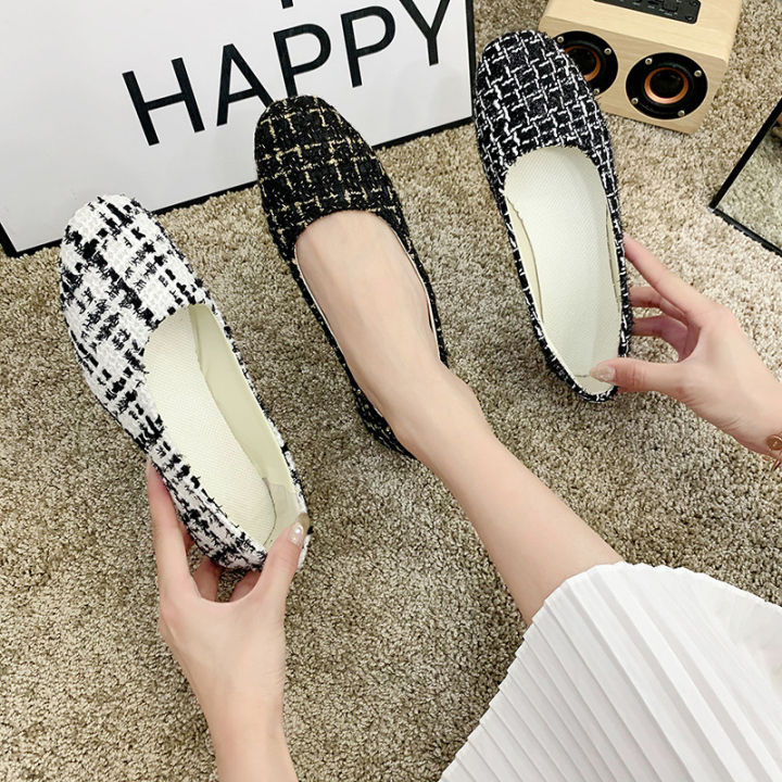 2023%20spring%20and%20summer%20new%20Korean%20version%20of%20the%20versatile%20Internet%20celebrity%20square%20toe%20flat%20small%20fragrance%20wind%20single%20shoes%20beanie%20shoes%20plus%20size%20women's%20shoes%204243%20-%20Image%202