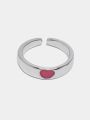 1pcs Glow In The Dark Heart Detail Cuff Ring.