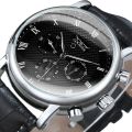 Fashion Automatic Man Watch Mechanical Watches for Men Business 6 Hands 3 Sub Dials Leather Top Band Luxury.