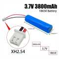 Doublepow 10,8,6,5,4,2,1pcs 18650 3800mAh 3.7V Li-ion Battery with Protection Board Wire Plug. 