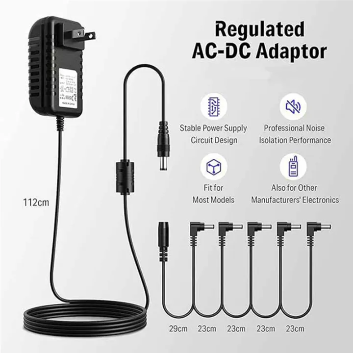 Guitar%20Pedal%20Power%20Supply%20Adapter%209V%20DC%20Tip%20Negative%205%20Way%20Daisy%20Chain%20Cables%20for%20Guitar%20Effect%20Pedal%20Durable%20Easy%20to%20Use%20-%20Image%202