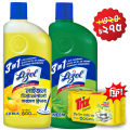 (Buy 2 Get 1 Free) Lizol Disinfectant Floor & Surface Cleaner 2 X 500ml Citrus & Neem + Trix Lemon Dishwash Bar 300g Free. 