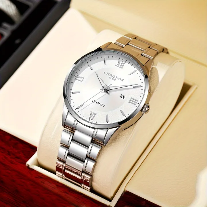 CHRONOS%20Men's%20Business%20Leisure%20Quartz%20Watch%20Minimalist%20Fashion%20Calendar%20Analog%20Stainless%20Steel%20Wrist%20Watch%20-%20Image%204