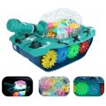 Transparent Gear, 3D Light And Music System Battery Operated Toy Tank. 