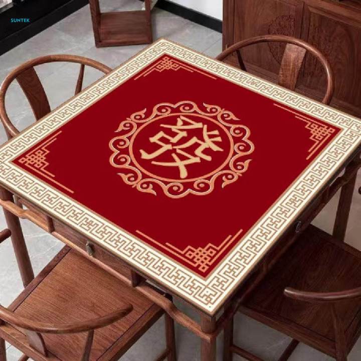 Mahjong Tablecloth Slip Resistant Mahjong Game Table Cover Mat for Party Tile Game Coffee