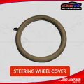 PVC Leather Steering Wheel Cover - Black AND BEIGE DSTC 215. 