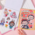1/3pcs Labubu Sticker Cartoon Cute Diy Suitcase Stationery Box Decorative Sticker Student Stationery.