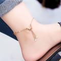 Women’s Rose and Butterfly Anklet Elegant Payel Nupur Foot Jewelry for Casual and Festive Looks.
