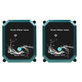 2X Tuya Smart ZigBee Electric Motorized Ball Water Valve Stainless Steel Garden Irrigation Remote Control(DN15).