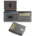 Men's genuine leather soft carbon fiber large capacity wallet for men's high-end feeling. 