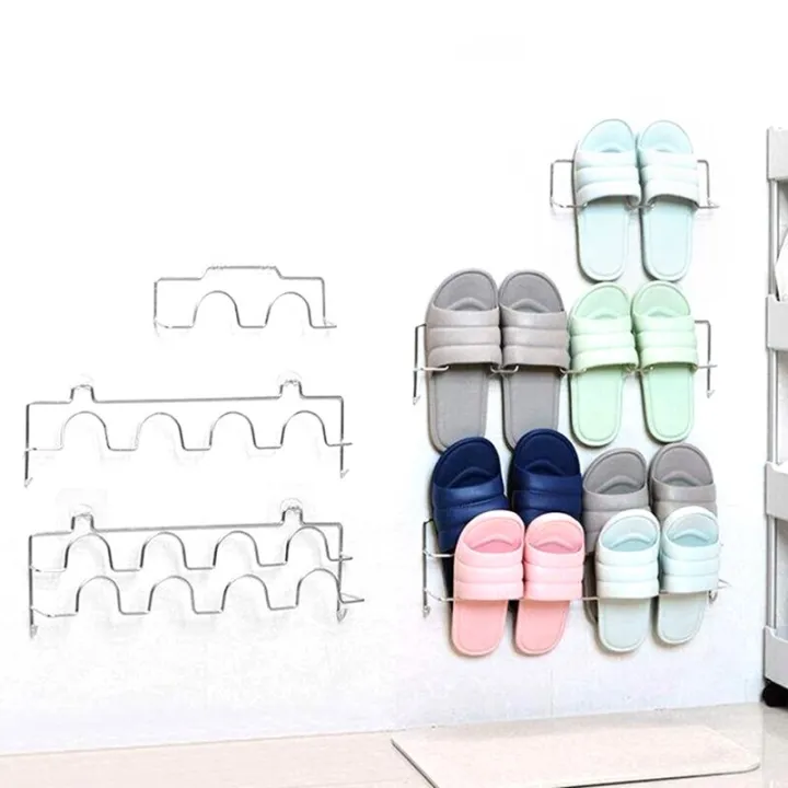 1%20Set%20Slipper%20Storage%20Rack%20Double-layer%20Shoes%20Holder%20Wall%20Mount%20Slipper%20Hanging%20ShOrganizer%20Living%20Room%20-%20Image%204