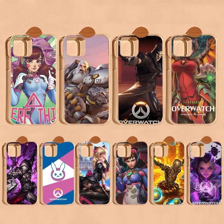 Hot Overwatch Ow Game Phone Case for iPhone 8 7 6 6S Plus X SE 2020 XR XS 14 11 12 13 Mini Pro Max Mobile Case
