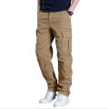 Export Quality Cotton Twill Cargo Pant For Men Pants 6-Pocket Olive & Black with Adjustable Drawstring (2026 Collection).