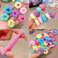 I Love Dad 100pcs Hair Bands for Children Colourful Scrunchie Rubber Band Ponytail Holder Hair Ties Elastic Hair Band Girl Hair Accessories.
