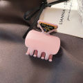 P Family Inverted Triangle Color Alloy Claw Women's 2024 New end Light Luxury High Horsetail Hair Accessories Shark Clip.