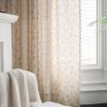 Boho Floral Semi-Blackout Windows Crochet Tassel Curtains Polyester Cotton Linen Blend for Bedroom Living Room Bohemian Curtains. 