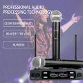 Gooermi-KU202 Wireless Microphone System Karaoke Microphone With Receiver Volume Control For Singing Stage.