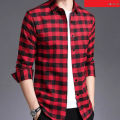 Red & Black Color Check Design Casual Shirt For Men From Ip Fashion - Denim Shirt For Men - Shirt.