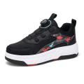 New Internet Celebrity Four-Wheel Heelys Summer Mesh Rotating Buckle the Skating Shoes Skates Boys and Girls Students.