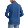 MAGCOMSEN UPF50 Men's T-shirt UV Sun Protection Long Sleeve Hiking Fishing Shirts Quick Dry 1/4 Zip Summer Pullover Workout Tops.
