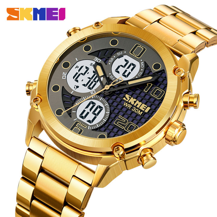 Skmei%20Three%20Time%20Double%20Display%20Multi-Function%20Trend%20Watch%20Waterproof%20Luminous%20Fashion%20Men's%20Sports%20Electronic%20Watch%201975%20-%20Image%204