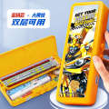 Password lock stationery box, elementary school high-tech new children's creative pencil case, boys storage box. 