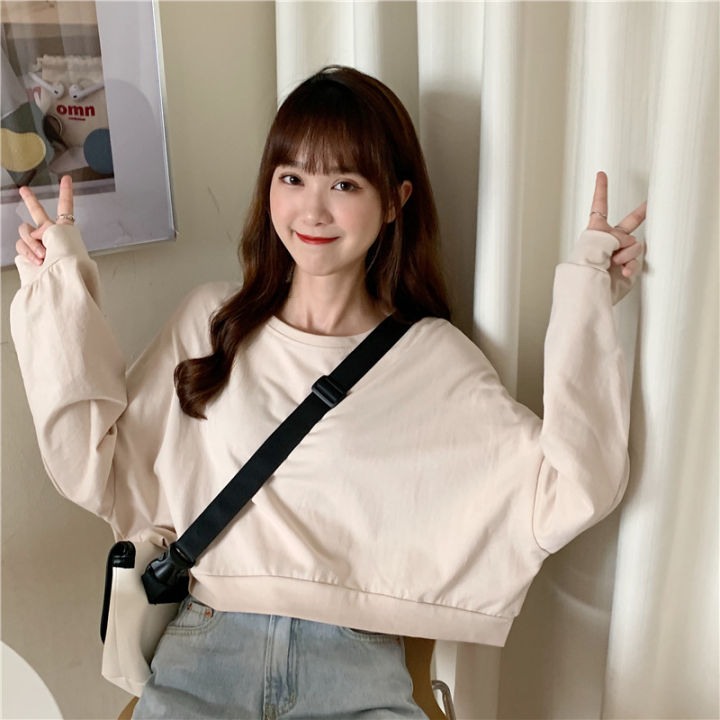 IELGY%20loose%20thin%20sweater%20women%20casual%20short%20wild%20round%20neck%20long%20sleeve%20T-shirt%20-%20Image%208