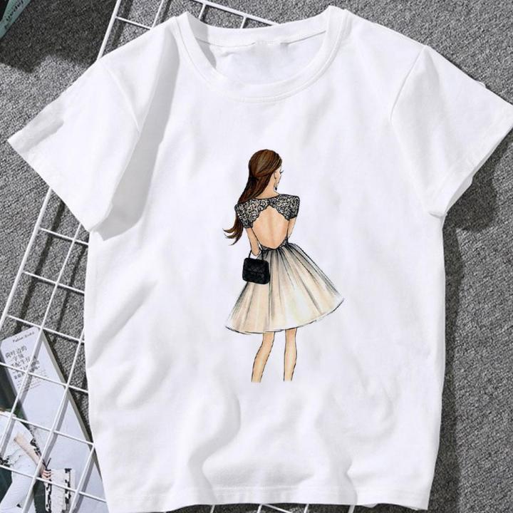 Summer Women T-shirt 2020 Fashion beauty pattern Printing Tshirt Harajuku Leisure Streetwear Female Clothing Tshirt