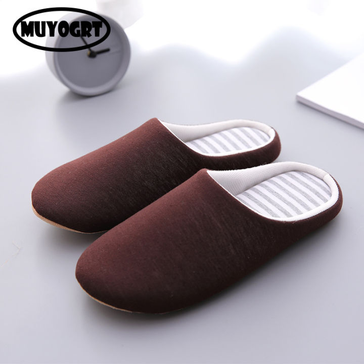 Men Slippers House Soft Home Cotton Slipper Winter Indoor Light Comfort Floor Shoes Men Silence Slides Bedroom Japanese Style BunnyGarden