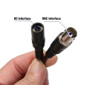 1pcs 60cm 5 Pin Analog BNC Video Cable Power Lead Wire F Video DC Jack Female Cord for Analog CCTV Camera Board. 