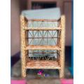 Rattan/Cane Medium Shelf - 37'' Inc Handmade Cane Rack - Book Shelf. 