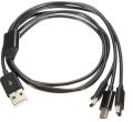 USB2.0 Type A Male to 3 Mini USB B Male 5 pin Data Charge Connector Cable 480Mbp Sync Power Cable Splitter for Phone High Speed. 
