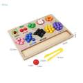 Color Sorting Toy Peg Board Game for Holiday Gifts Kindergarten 3 Year Old+. 