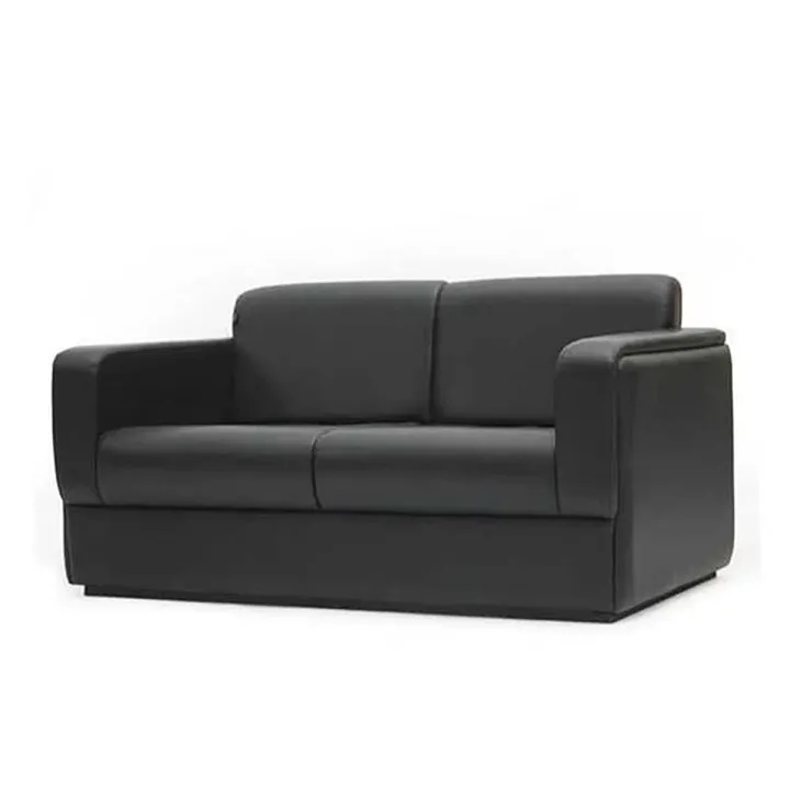 Mahogany%20Wood%20and%20PU%20Leather%20Sofa%20of%202%20Seater%20-%20Black%20-%20Image%203