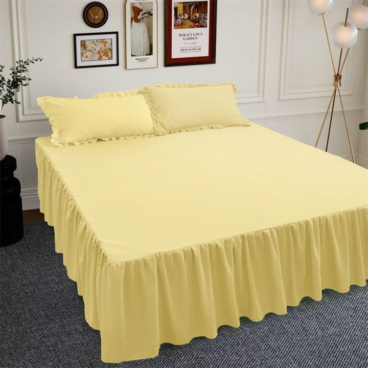 Bedspread%20Dust%20Cover%20Color%20Bed%20Skirt%20One-Piece%20Bed%20Skirt%20Four%20Seasons%20Bed%20Sheet%20Fitted%20Sheet%20Cover%20Bedskirt%20Cover%20Mattress%20Cover%20-%20Image%205