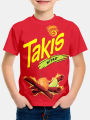Creative Funny Chips 3d Printed Takis Customized Children Fashion T-Shirt Round Neck Short sleeve Boys Girls Kids Casual Tops. 