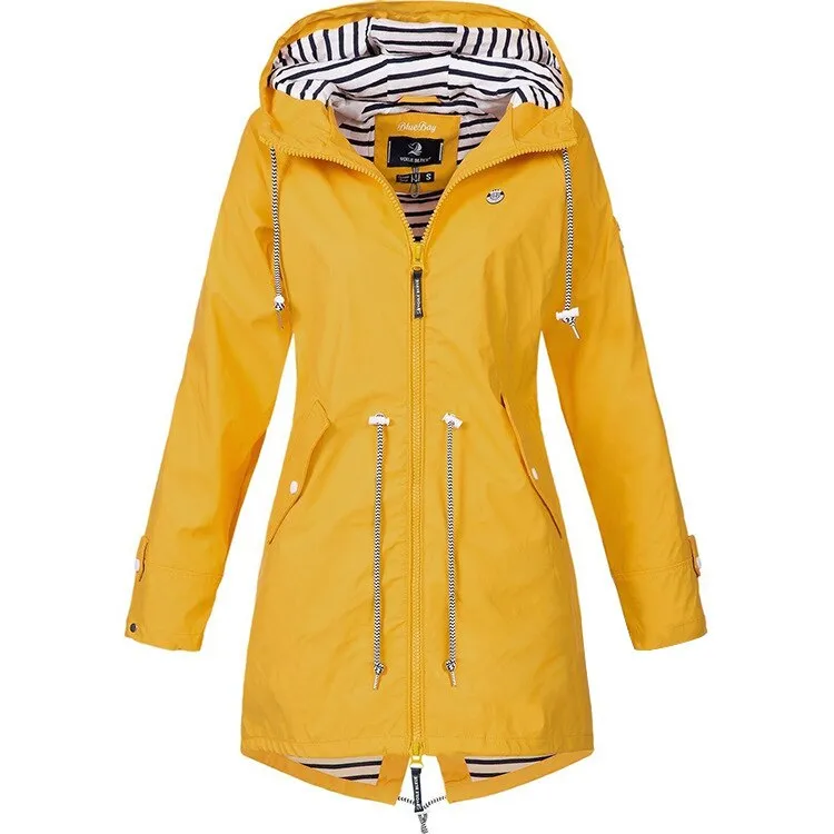 Yellow Spring Waterproof Jacket Womens Women Rain Jacket Outdoor