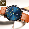 OLEVS 5869 Fashion Casual Men's Watches Waterproof Sports Leather Quartz Watches For Men. 