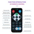 5LED Mini RGBW Stage Atmosphere Light with Remote Control - black.