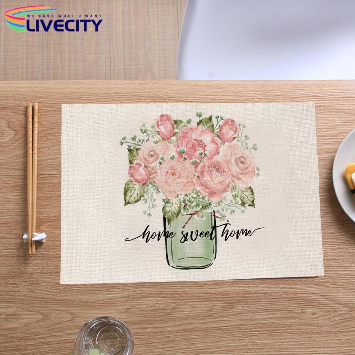 Mug Pad Exquisite Pattern Table Placemat Set Super Soft Wear Resistant Perfect for Dinnerware Decor Buy Cup Coaster
