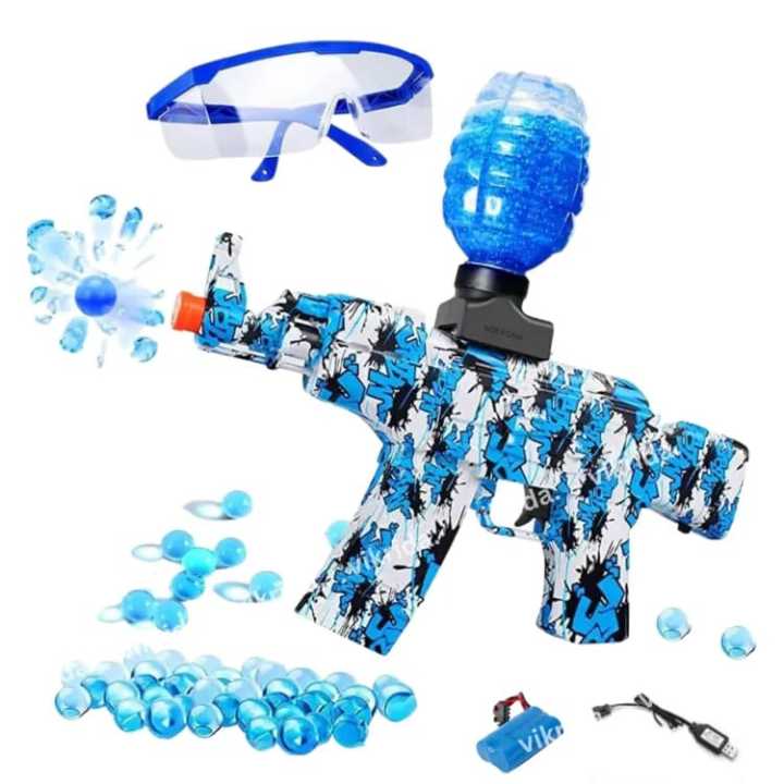 VikriDA%20Gel%20Ball%20Blaster%20Gun%20&%20Foam%20Blaster%20Toy%20for%20Outdoor%20Activities%20Shooting%20Time%20with%20Gel%20Ball%20%7C%20Original%20Airsoft%20Gun%20Automatic%20%7C%20Blue%20-%20Image%202