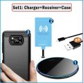 Qi Wireless Charging Set for Xiaomi POCO X3 Pro / Poco X3 NFC Wireless Charger Pad+USB Type-C Charging Receiver+Phone Case. 