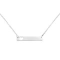 Custom Engraving 18K Gold Plated Stainless Steel Bar Name Necklace Hollow Heart Dainty Friendship Initial Bar Necklace. 
